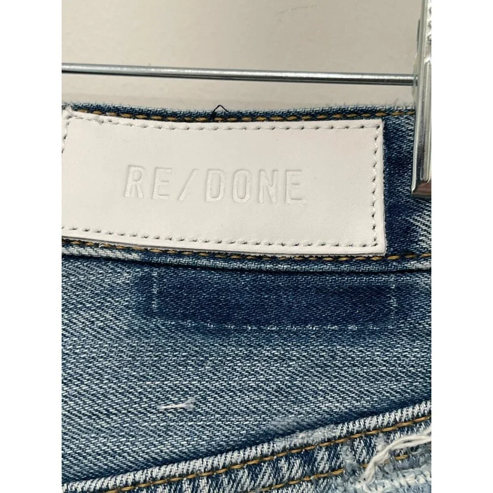 Re/Done 90s High Rise Loose Jeans Size 25 Distressed Denim Straight Leg NWT